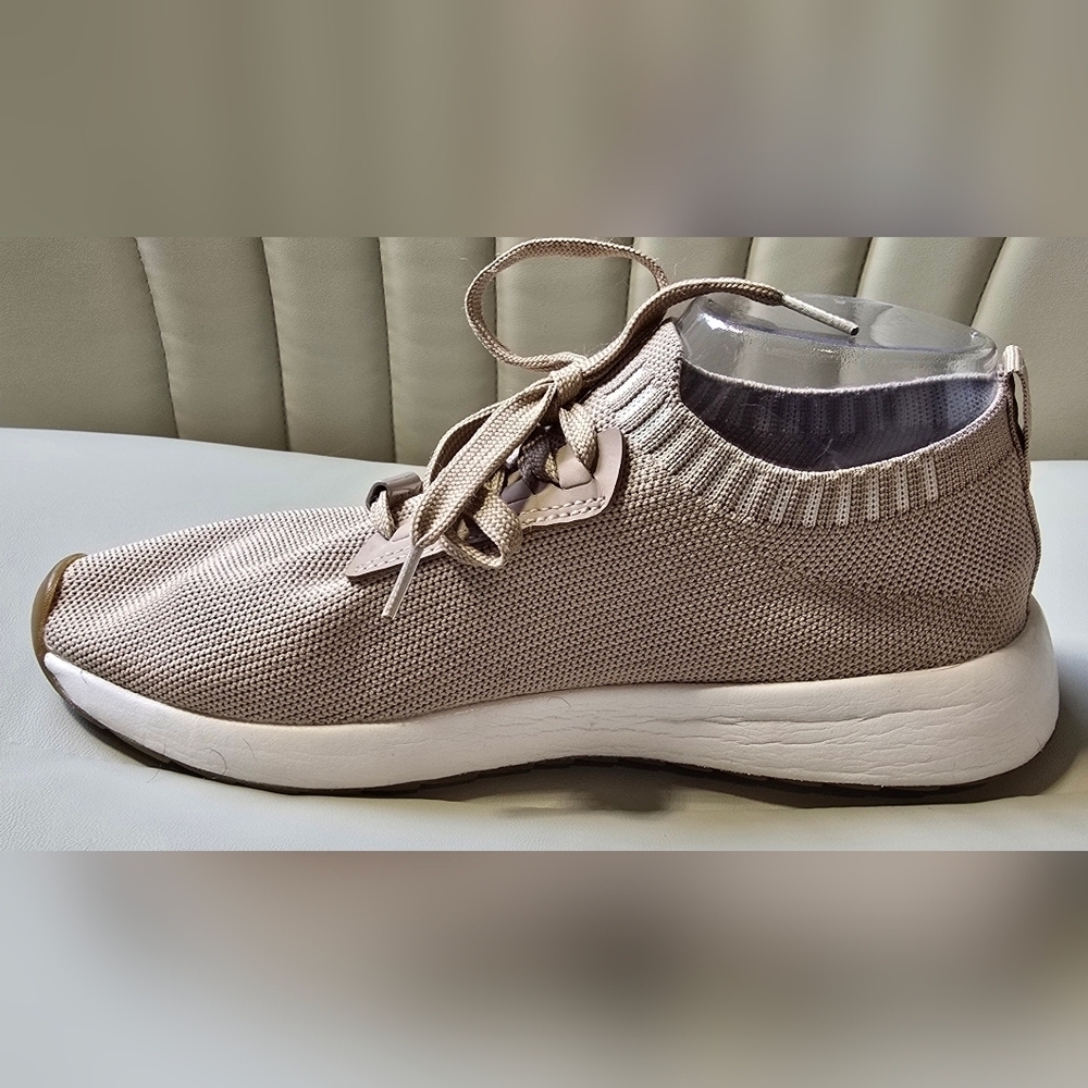 Nautica Shoes Womens 9 Zyla Knitted Low Top Lace Up Sneakers Beige Mesh Fabric - Picture 9 of 13